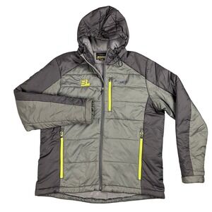 Klim Mens Torque Jacket XL Grey Charcoal Insulated Hooded Puffer Full Zipper